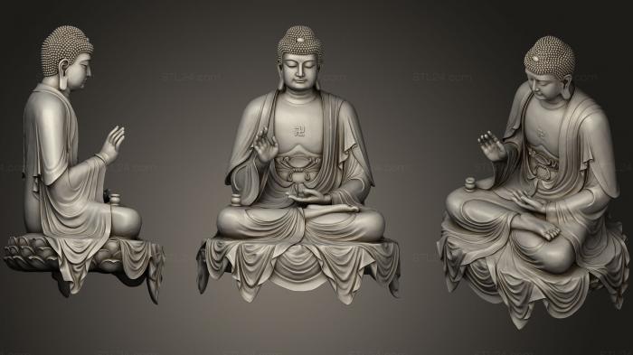 Статуэтки Будда (Будда, STKBD_0073) 3D модель для ЧПУ станка